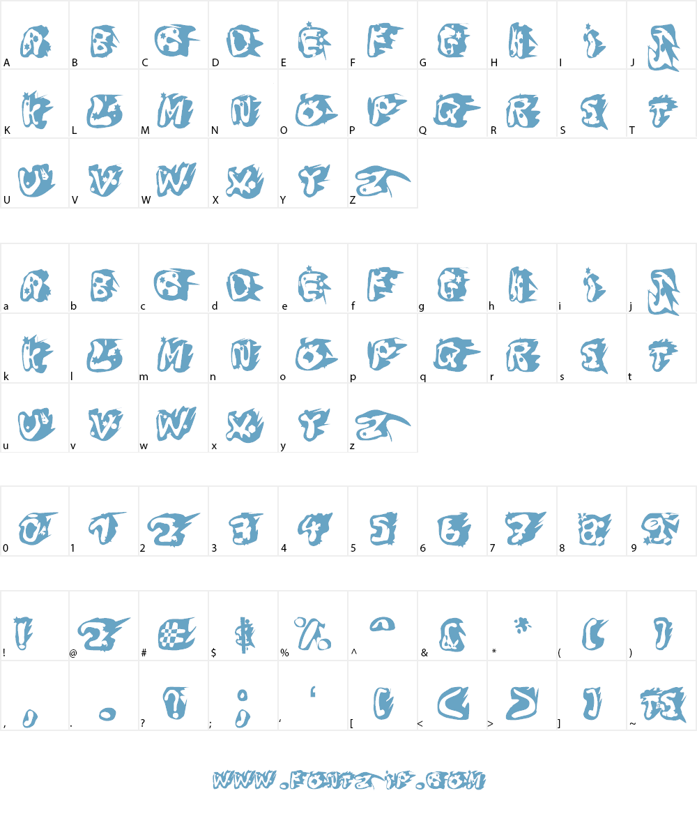 Blanc et Noir Font Character